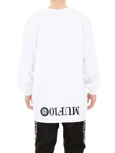 Shop Muf10 Long-sleeved Dk T-shirt In White (white)