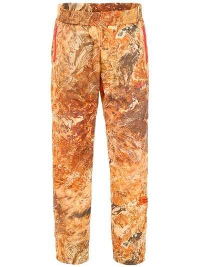 Shop Heron Preston Printed Trousers In Multicolor (beige)