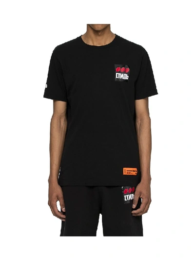 Shop Heron Preston Regular Tshirt Ss Dots Ctnmb In Off Black