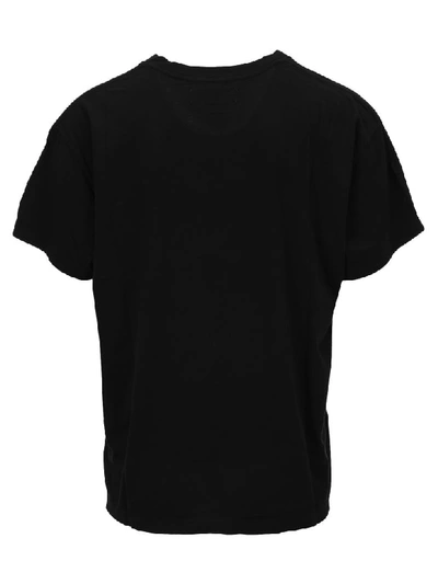 Shop Amiri Logo Print T-shirt In Black Blue