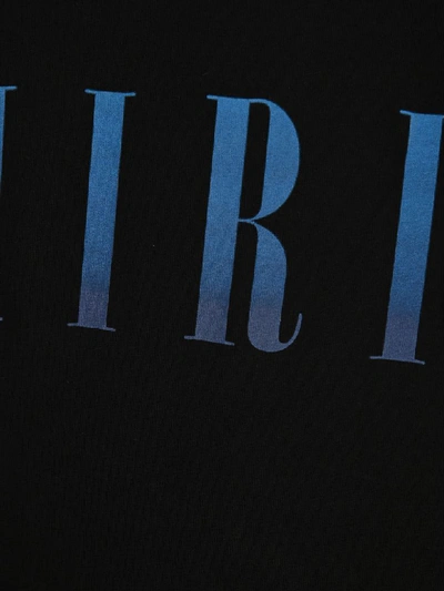 Shop Amiri Logo Print T-shirt In Black Blue