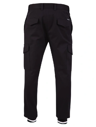 Shop Dolce & Gabbana Cotton Cargo Trousers In Black