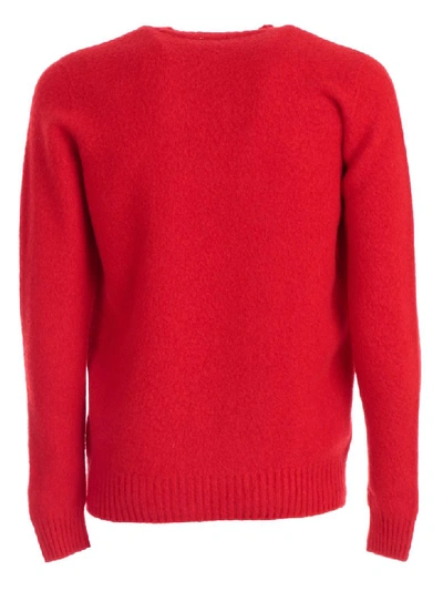 Shop Drumohr Sweater Crew Neck Wool In Rosso
