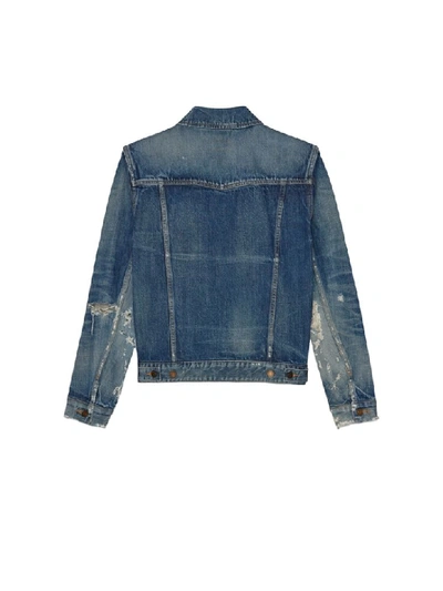 Shop Saint Laurent Classic Denim Jacket In California Blue