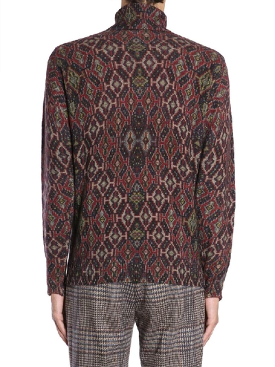 Shop Etro Turtleneck Jumper In Multicolor