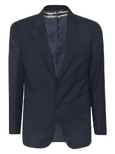 Shop Brioni Single Breasted Suit In Navy