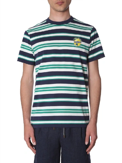 Shop Maison Kitsuné Striped T-shirt In Multicolor