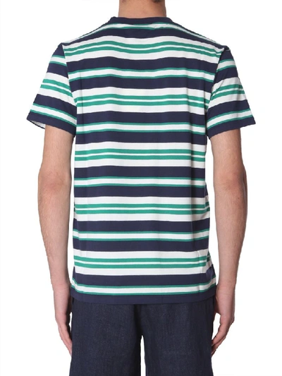 Shop Maison Kitsuné Striped T-shirt In Multicolor