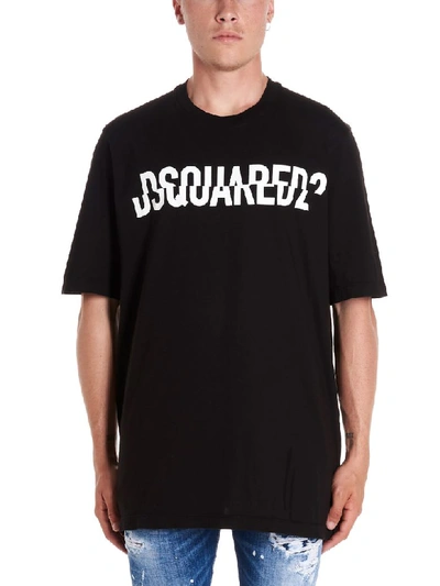Shop Dsquared2 Short Sleeve T-shirt In Black/white