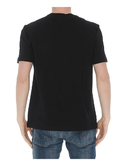 Shop Versace Logo T-shirt In Black