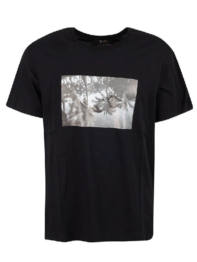 Shop N°21 Printed T-shirt In Black/gray