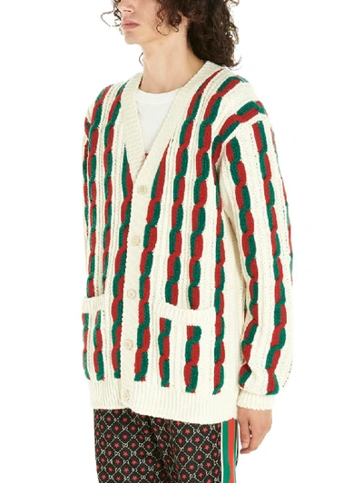 Shop Gucci Cardigan In Multicolor