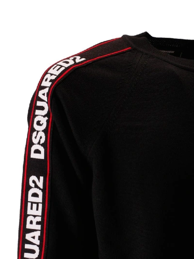 Shop Dsquared2 Logo Sweater In Black/multicolor