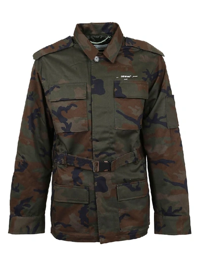 Shop Off-white Incompiuto Camou Military Jkt All Over S