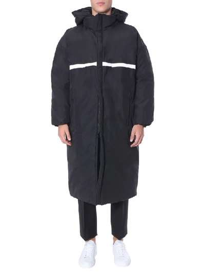 Shop Givenchy Long Down Jacket In Nero