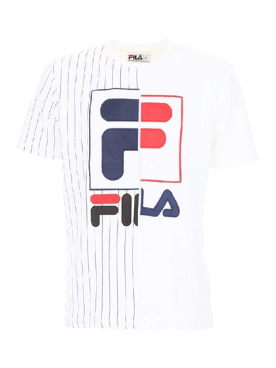 Shop Fila Logo Baseball T-shirt In White (white)
