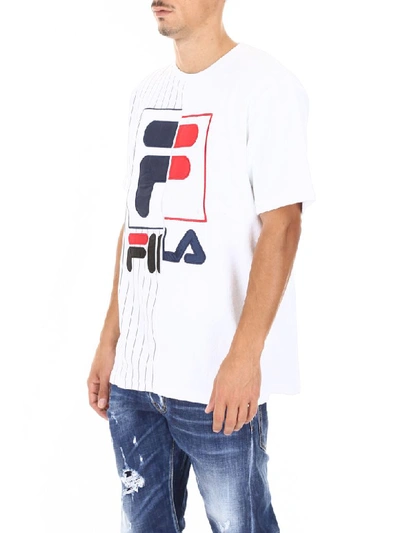 Shop Fila Logo Baseball T-shirt In White (white)