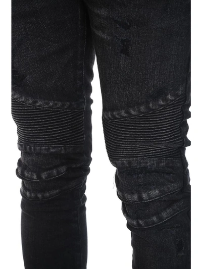 Shop Balmain Jeans In Black Denim