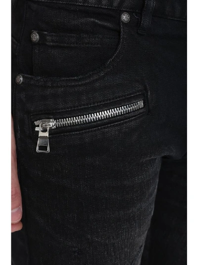 Shop Balmain Jeans In Black Denim