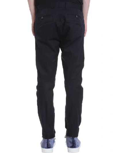 Shop Lanvin Biker Pant Pants In Blue Cotton