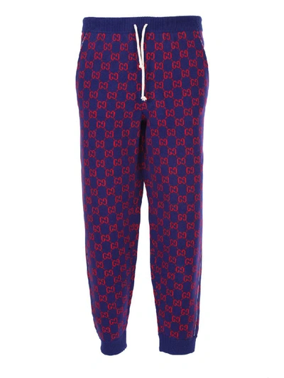 Shop Gucci Pants In Blu