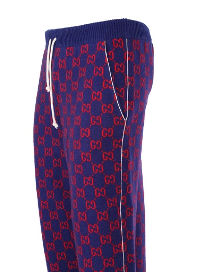 Shop Gucci Pants In Blu