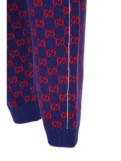 Shop Gucci Pants In Blu