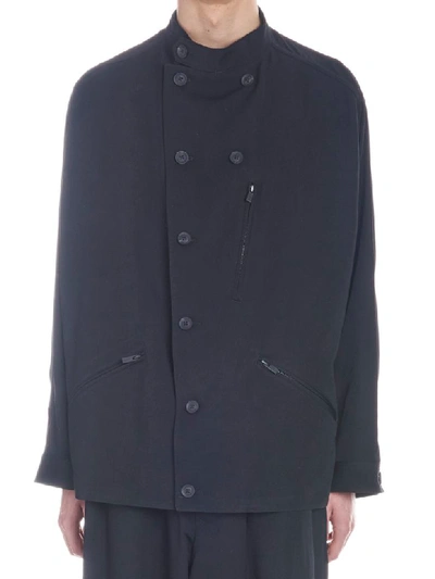 Shop Yohji Yamamoto W-stand Jacket In Black