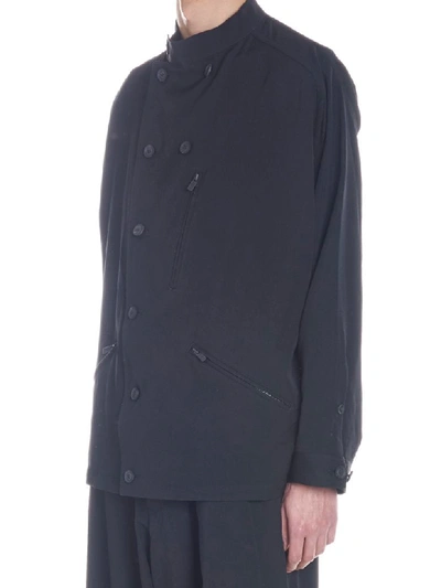 Shop Yohji Yamamoto W-stand Jacket In Black