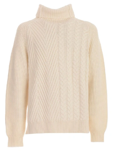 Shop Haider Ackermann Sweater L/s Over Turtle Neck In Invidia White