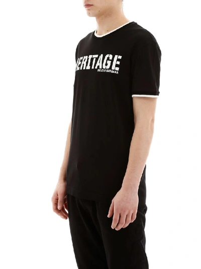 Shop Dolce & Gabbana Heritage T-shirt In Nero (black)