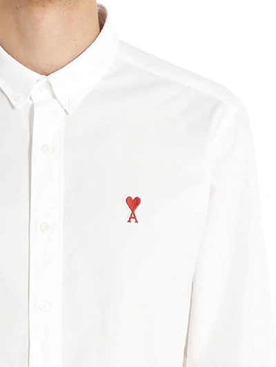 Shop Ami Alexandre Mattiussi Ami De Coeur Shirt In White