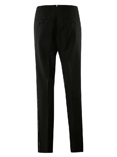 Shop Burberry Creased Trousers In Black