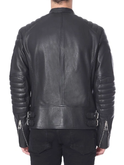 Shop Belstaff Leather Jacket In Nero