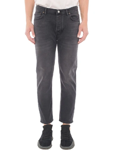 Shop Acne Studios River Tapered Jeans In Used Black