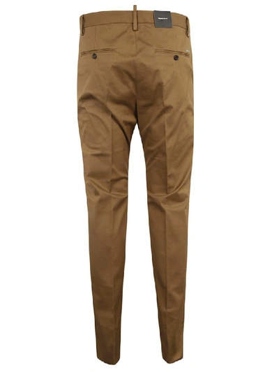 Shop Dsquared2 Cropped Tailored Trousers In Brown