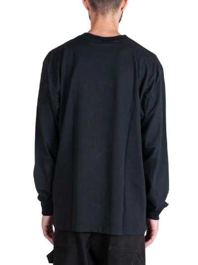 Shop Alexander Wang Long Sleeve Graphic Jersey T-shirt Black In Nero
