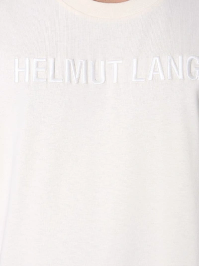 Shop Helmut Lang Round Neck T-shirt In Bianco