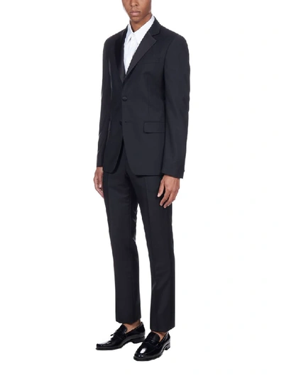 Shop Givenchy Wool And Mohair Blend Slim-fit Tuxedo In Black