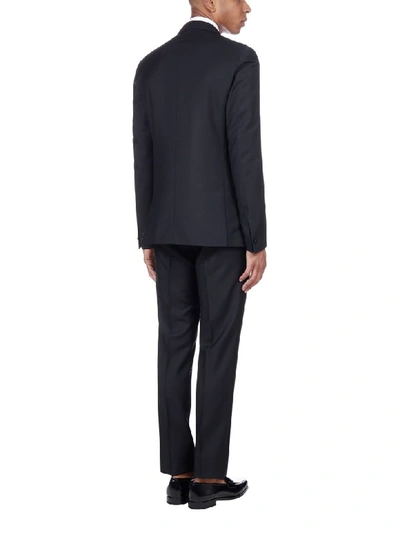 Shop Givenchy Wool And Mohair Blend Slim-fit Tuxedo In Black