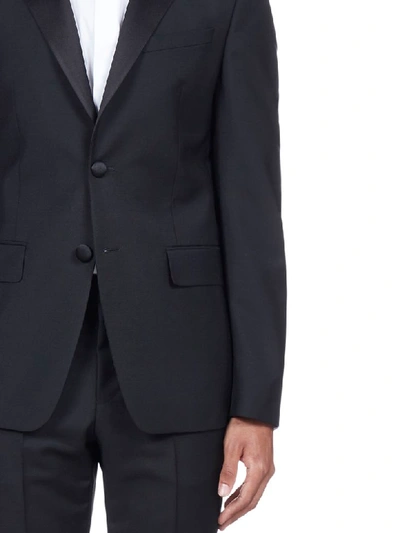 Shop Givenchy Wool And Mohair Blend Slim-fit Tuxedo In Black