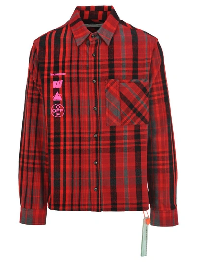 Shop Off-white Shirt In Red/multicolor