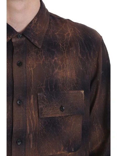 Shop Amiri Shirt In Brown Wool