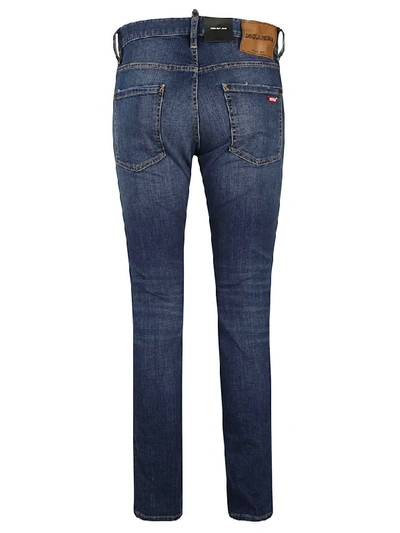 Shop Dsquared2 Faded Jeans In Blue