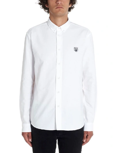 Shop Kenzo Tiger Shirt In White