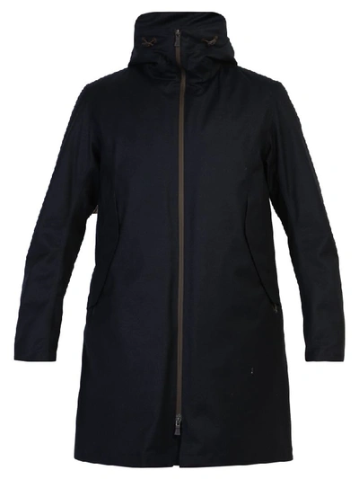 Shop Herno Parka Coat In Blue