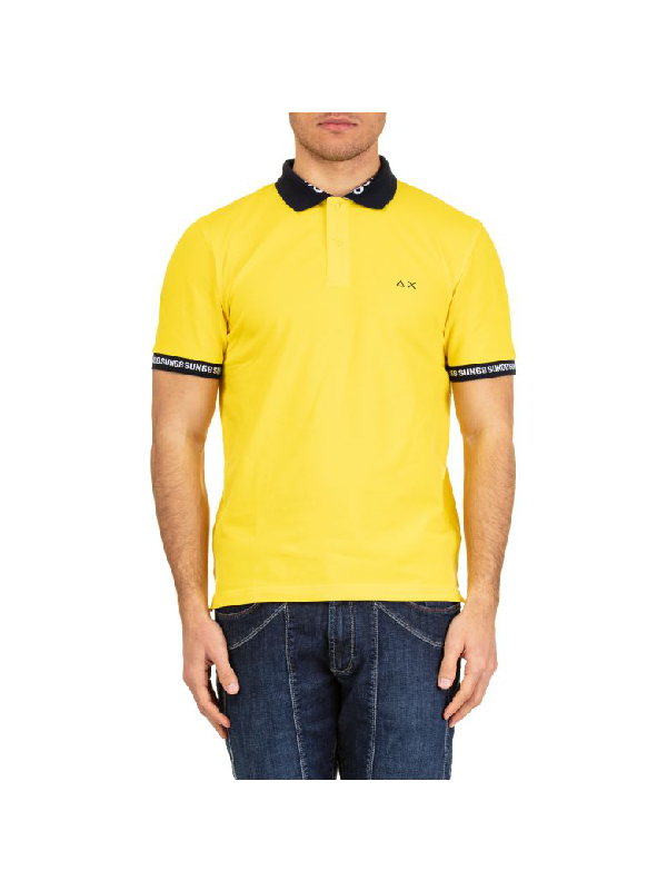 Sun 68 Sun68 PiquÈ Cotton Polo Shirt In Yellow | ModeSens