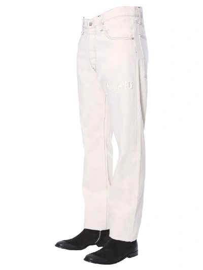 Shop Helmut Lang Masc Hi Jeans In Bianco