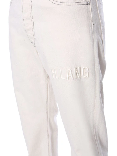 Shop Helmut Lang Masc Hi Jeans In Bianco