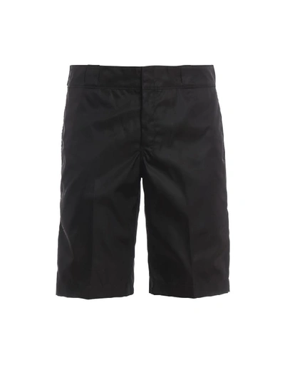 Shop Prada Trousers Nylon In Nero